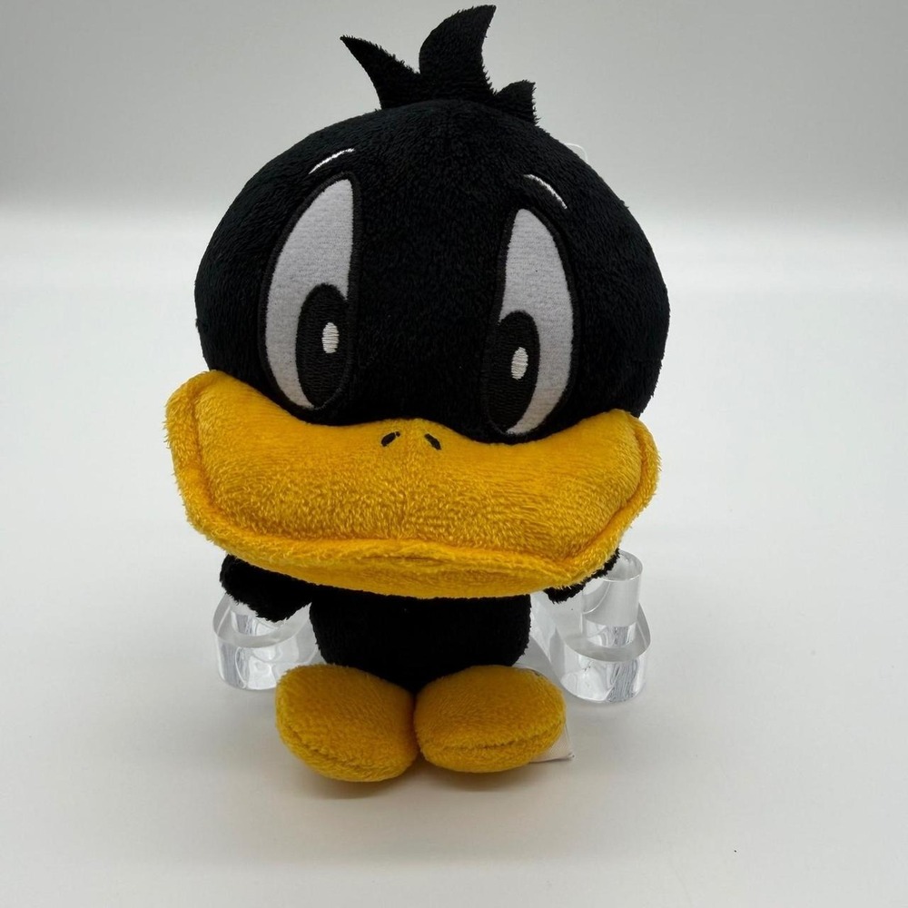 Looney Tunes Daffy Duck Plush Just Play 2022 Warner Bros Black Yellow 6.5 Inch